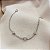 Pulseira Trillion Groumet Delicada Cravejada Banhada em Ródio - Imagem 1