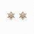 Brinco Floco de Neve Cravejado 9.5mm Banhado em Ouro - Imagem 1