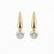 Brinco Pingente Ponto de Luz 7mm Banhado em Ouro - Imagem 1