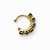 Piercing Fake Esmeralda 3mm Cravada Banhado em Ouro - Imagem 1
