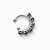 Piercing Fake Esmeralda 3mm Cravada Banhado em Ródio - Imagem 1