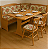 Conjunto Banco De Canto Alemão 1,30 x 1,30 (02 Cadeiras) (Mesa 1,00 x 90) - Móveis de Gramado - Imagem 1
