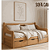 Sofá Cama Jaquirana 03 Gavetas 1,90 x 65/1,10 Aberto - Madeira Maciça - Móveis de Gramado - Imagem 2