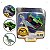 Kit Jurassic Era - Dinossauro Emborrachado Com Carrinho Metal Verde - Imagem 2