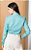 Camisa ajustada de tricoline verde feminina - Imagem 4