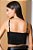 Top cropped sarja preta feminino - Imagem 3