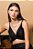Top cropped sarja preta feminino - Imagem 1