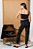 Top cropped sarja preta feminino - Imagem 4