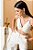 Top cropped sarja off white feminino - Imagem 1