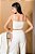Top cropped sarja off white feminino - Imagem 2