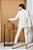 Blazer ajustado de sarja off white feminino - Imagem 3