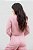 Calça alfaiataria pantalona rose blush com linho feminina. - Imagem 4