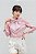 Camisa rose blush de tricoline com pences, ajustada feminina - Imagem 1