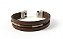 Pulseira masculinas pedra natural couro e regulagem de tamanho - Imagem 1