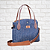 Bolsa Jeans Média com 3 Divisórias - alça de mão e alça tiracolo removível - Imagem 3