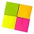 bloco adesivo neon 38x50mm com 4 unidades - Imagem 1