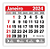Mini calendário 2026 - 50 unidades - Imagem 1