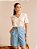 Bermuda Livia Linen Denim Azul - Imagem 1