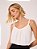 Blusa Karen Voil Devorê com Trança Off White - Imagem 1