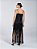 Vestido Karla Midi com Franja Bordado Preto - Imagem 2