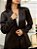 Blazer Barbara Crepe Forrado Preto - Imagem 1