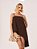 Blusa Debora Crepe Fluido Marrom - Imagem 1