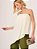 Blusa Debora Crepe Fluido Creme - Imagem 3