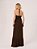 Vestido Agatha Chifon Fluido Marrom - Imagem 2