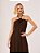 Vestido Agatha Chifon Fluido Marrom - Imagem 4