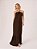 Vestido Agatha Chifon Fluido Marrom - Imagem 5