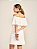 Vestido Fernanda Curto Crepe com Babado Off White - Imagem 2