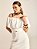Vestido Fernanda Curto Crepe com Babado Off White - Imagem 3