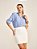 Saia Marcella Alfaiataria Twill Renda Off White - Imagem 1