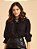 Camisa Helena Recortes Gazar Preta - Imagem 1