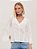 Blusa Bata Bella Tricoline Nesga Off White - Imagem 1