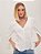 Blusa Bata Bella Tricoline Nesga Off White - Imagem 3