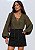 Blusa Quésia Crepe Marroquina Verde - Imagem 1