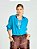 Camisa Aline Crepe Azul - Imagem 1
