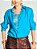 Camisa Aline Crepe Azul - Imagem 3