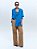 Camisa Aline Crepe Azul - Imagem 5