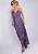 Vestido Irene Acetinado Estampado Roxo e Azul - Imagem 4