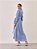 Vestido Adelaide Jacquard Poá Azul - Imagem 2