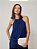 Blusa Valentina Chiffon Marinho - Imagem 1