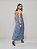 Vestido Sílvia Acetinado Listrado Marinho - Imagem 3