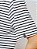 T-shirt Mara Malha Canelada Listrada Preta e Off White - Imagem 3