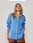 Camisa Talia Ampla Cambraia Linho Azul Celeste - Imagem 1