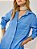 Camisa Talia Ampla Cambraia Linho Azul Celeste - Imagem 3