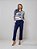 Blusa Célia Tricot Listrada Off White e Marinho - Imagem 3