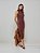 Vestido Leticia Tricot Canelado Marrom - Imagem 1