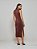 Vestido Leticia Tricot Canelado Marrom - Imagem 2